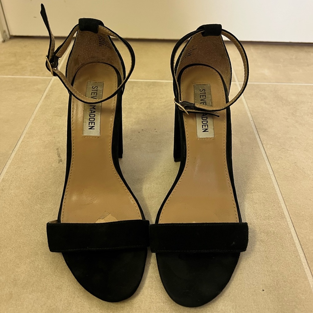 Black Suede Steven Madden heels